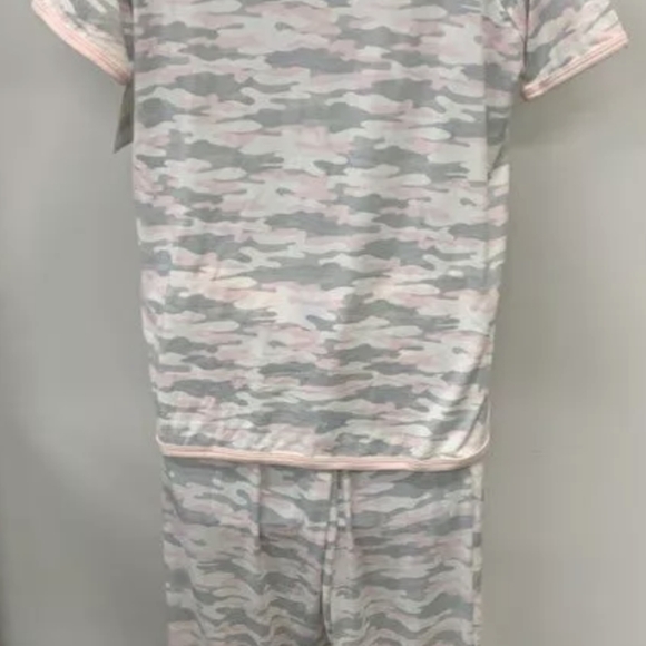 NWT Pillow Talk Women's Pink Gray White 2PCS Sleepwear Sz M MSRP $58 - Picture 4 of 4